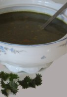 Miso and nettle soup
